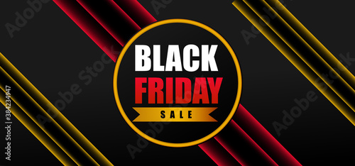 Black friday with light effect background design template vector