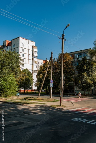 Tiraspol  Transdniester  1 September 2017. Apartment building in the city center.