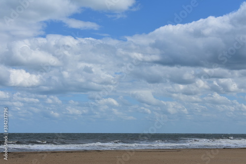 beach with clouds