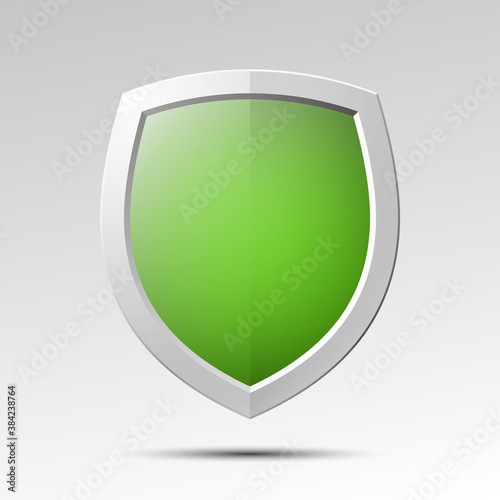 Free Download Green Origami Shield. Design shape icon. Protect privacy Illustration, badge banner presentation. - GFXLoad