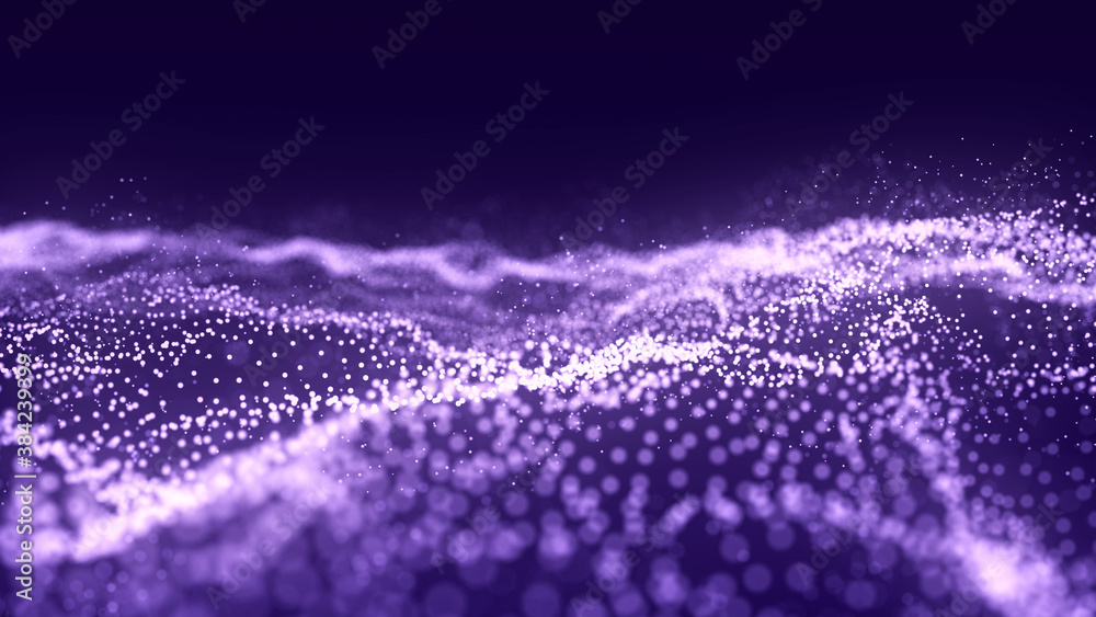 Futuristic illustration with explosion of data. Abstract background with glowing particles. Digital moving wave. 3d rendering. Futuristic illustration with explosion of data. Abstract background with glowing particles. Digital moving wave. 3d rendering.