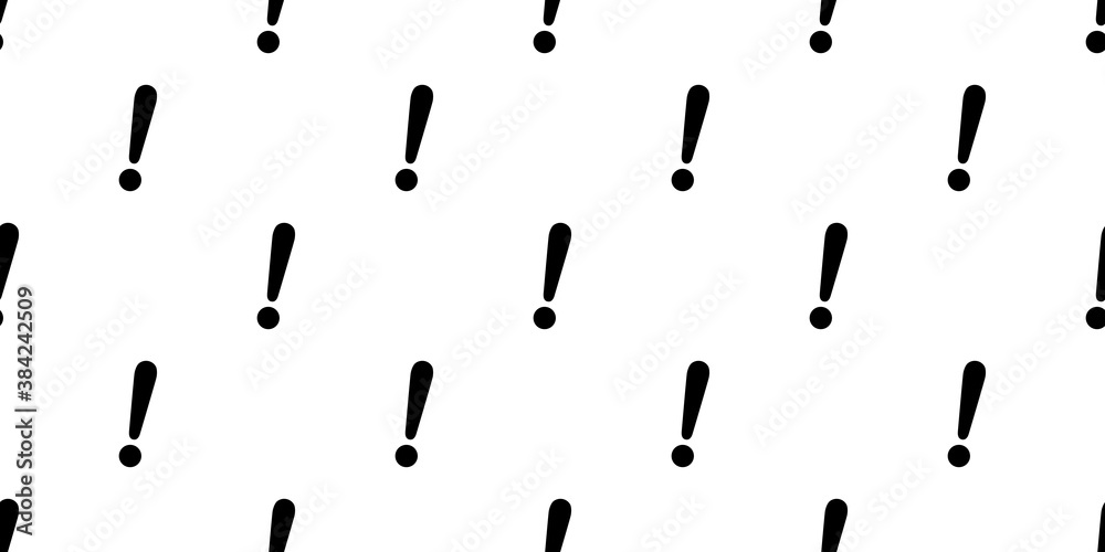 Seamless exclamation mark pattern, repeats vertically and horizontally Seamless exclamation mark pattern, repeats vertically and horizontally