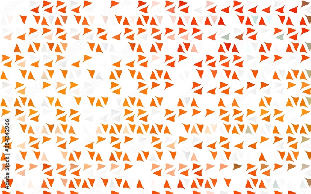 Light Orange vector background with triangles.