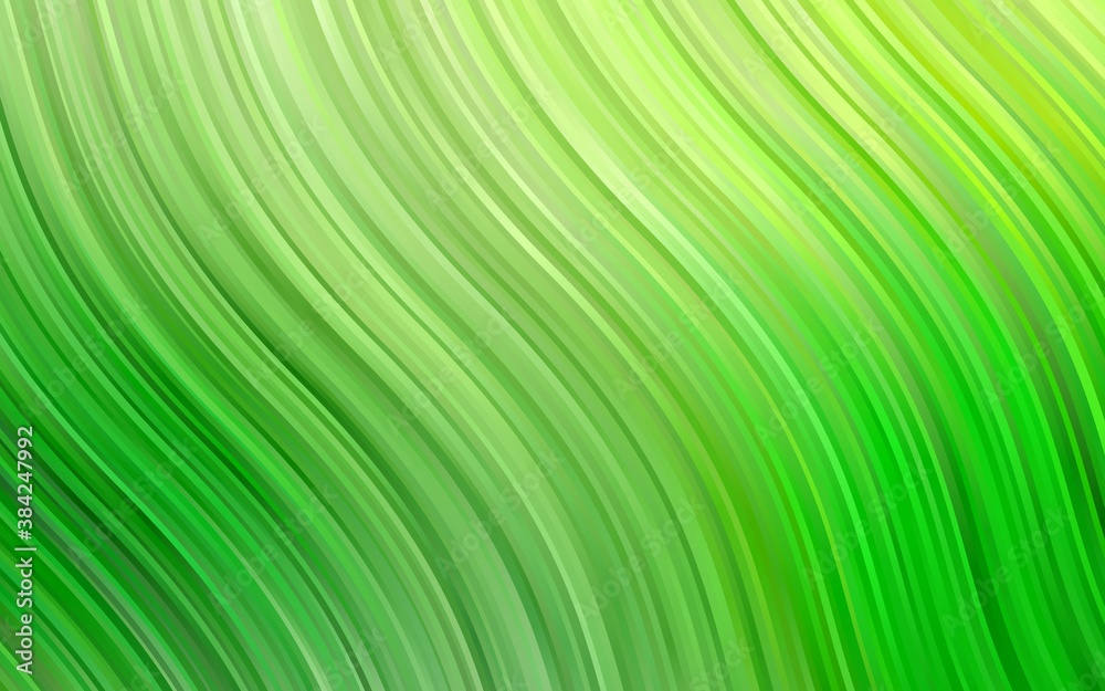 Light Green vector pattern with curved circles. Light Green vector pattern with curved circles.