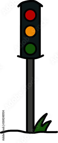 watercolor vector of traffic light