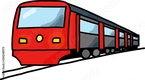 watercolor vector of train