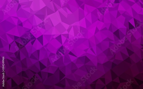 Dark Purple vector low poly cover.