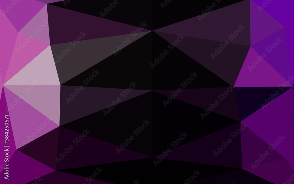 Obraz premium Dark Purple vector shining triangular background.
