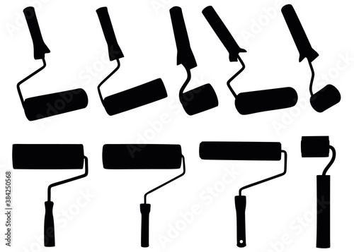 Roller for wallpapering in the set. Roller for walls and painting.