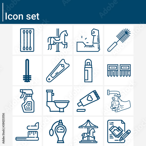 Simple set of fall related lineal icons.