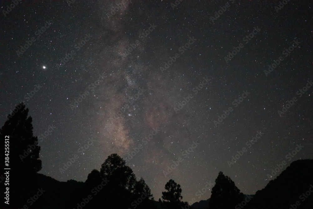 The starry sky I saw at the campsite. The starry sky I saw at the campsite.