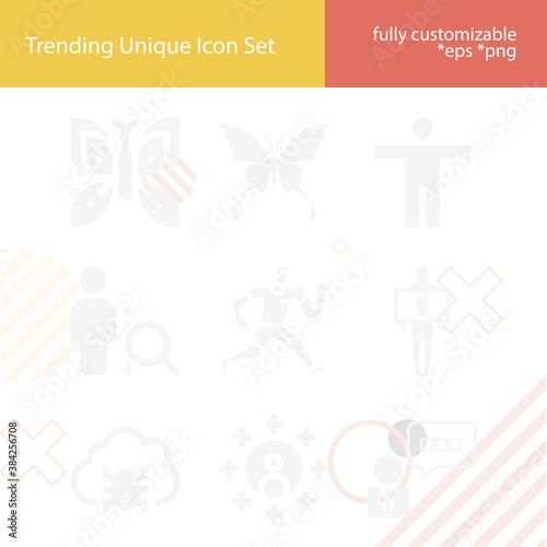 Simple set of organism related filled icons.