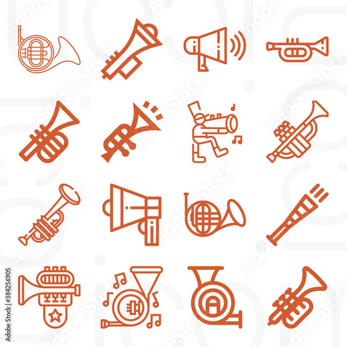 16 pack of serpent  lineal web icons set