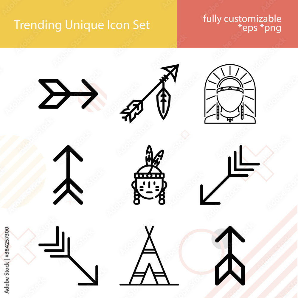 Simple set of tamil related lineal icons.