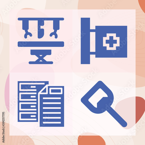 Simple set of future related filled icons
