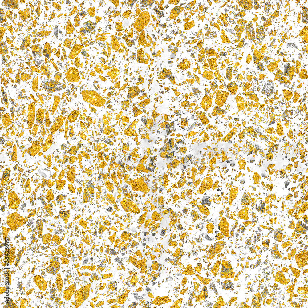 Golden terrazzo