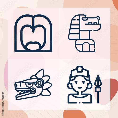 Simple set of ill health related lineal icons