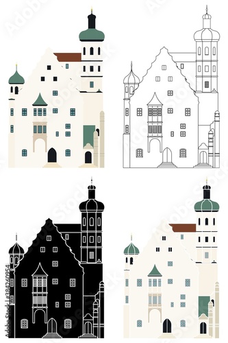 Rathaus Nordlingen, Bavaria in Germany.