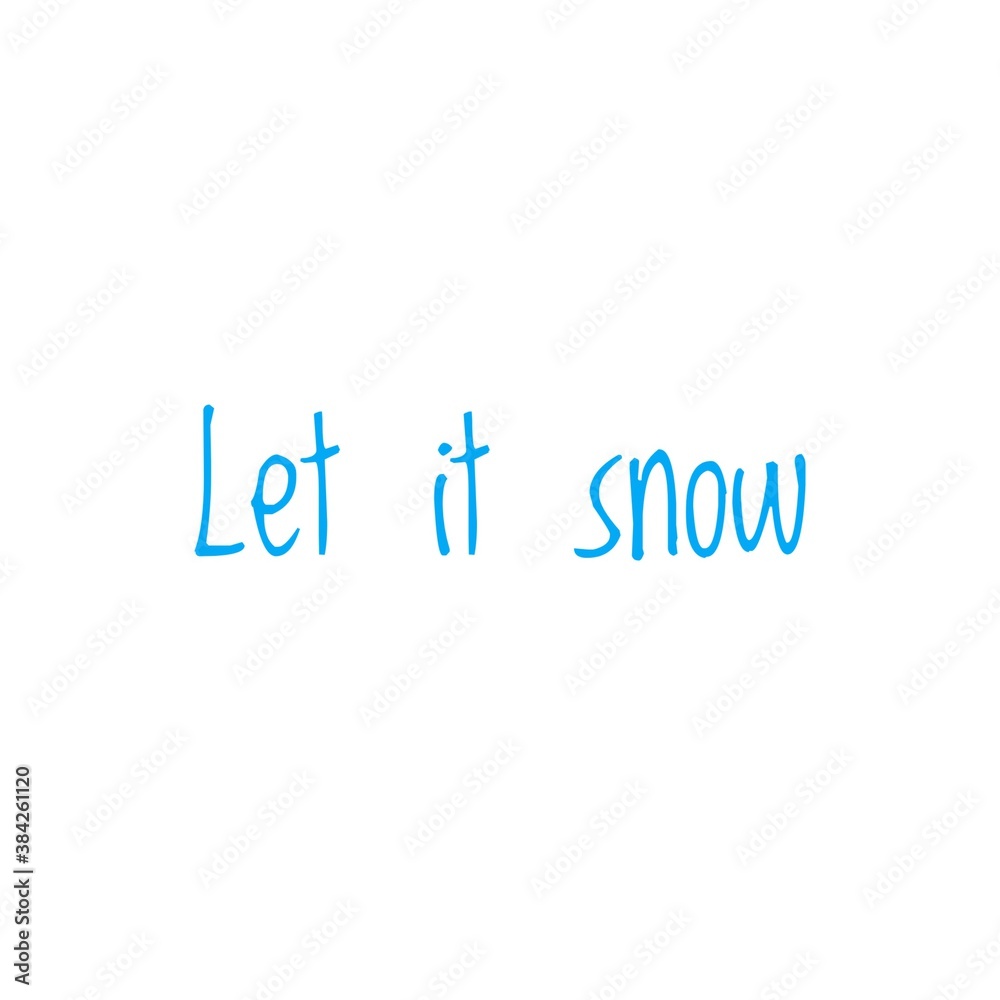 Winter word quote illustration sign for design development/to print Winter word quote illustration sign for design development/to print