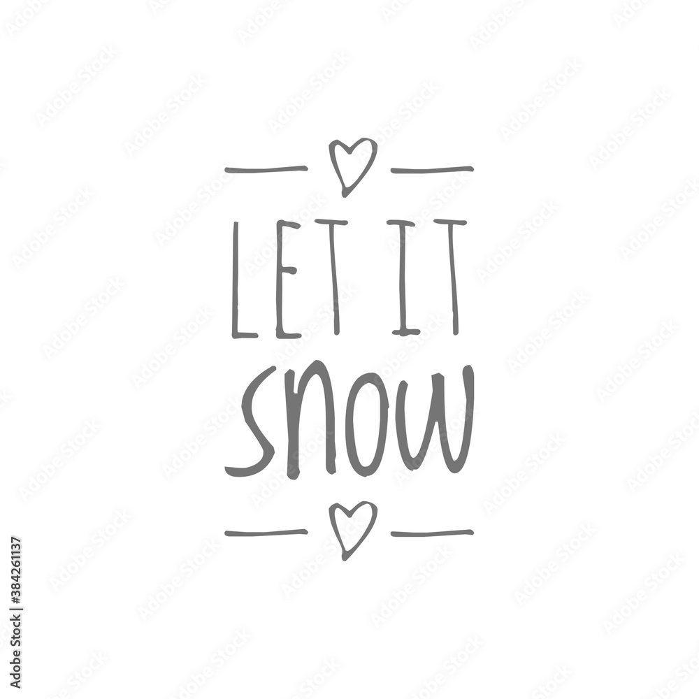 Winter word quote illustration sign for design development/to print Winter word quote illustration sign for design development/to print