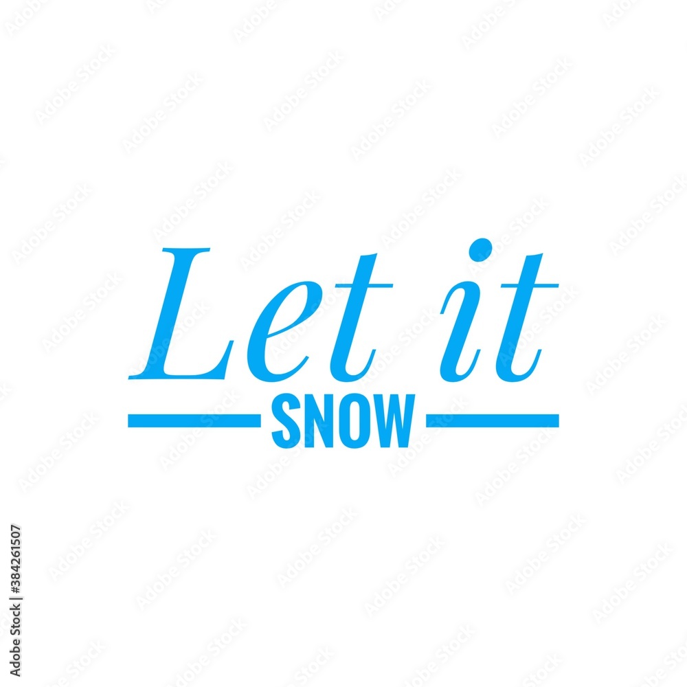 Winter word quote illustration