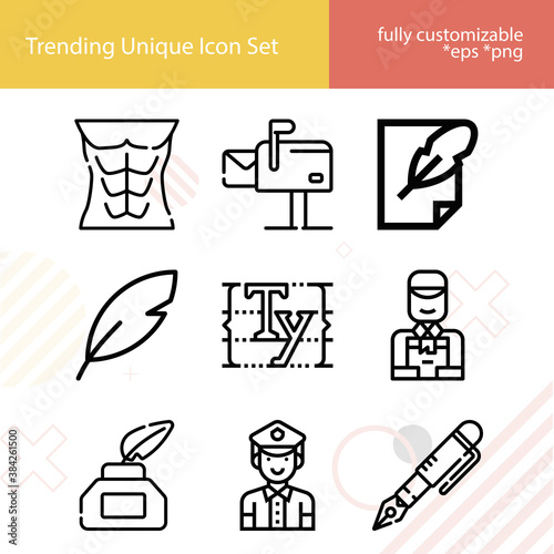 Simple set of settlers related lineal icons.
