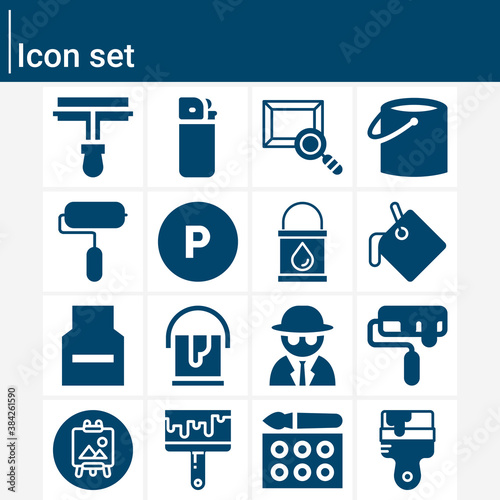 Simple set of thinner related filled icons.