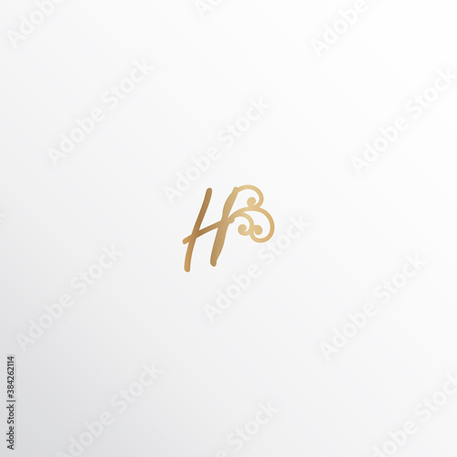 hB letter vector logo design template. Luxury icon concept. Modern logo for company or business identity.