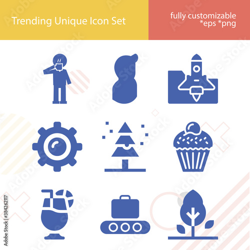 Simple set of day related filled icons.