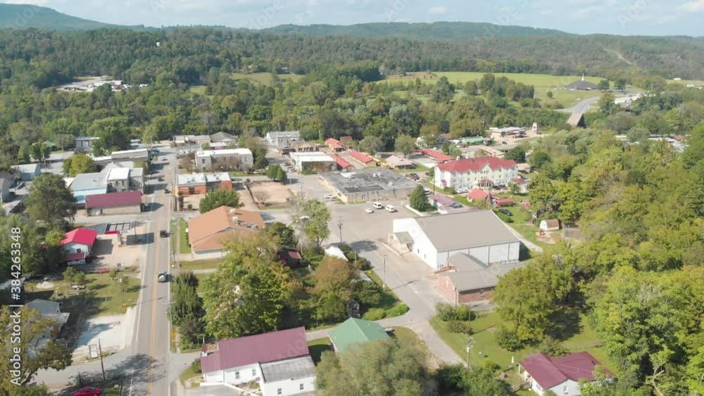 Aerial of Jasper Arkansas in Summer Aerial of Jasper Arkansas in Summer