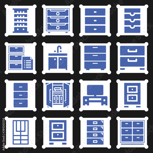 16 pack of glory hole  filled web icons set