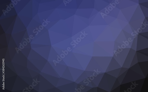 Dark Purple vector polygon abstract backdrop.
