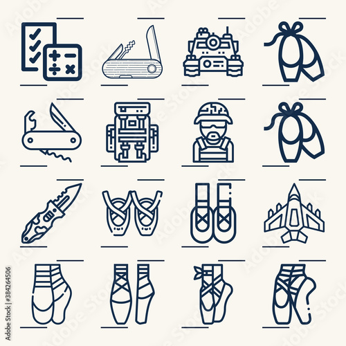 Simple set of corps related lineal icons.