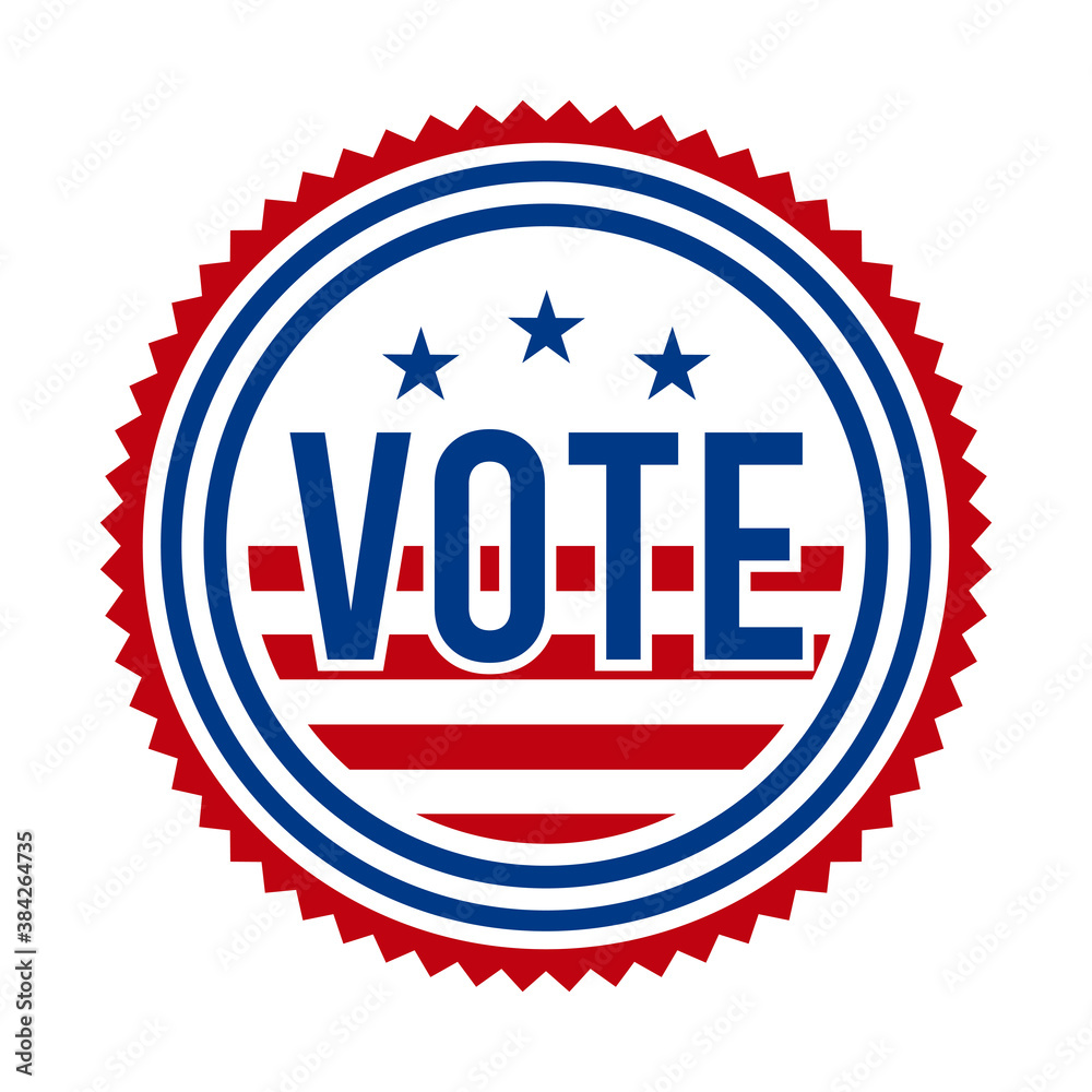 2020 Presidential Election Vote Badge. USA Patriotic Stars and Stripes. United States of America Democratic or Republican President Party Support Pin, Stamp, Brooch or Button. 2020 Presidential Election Vote Badge. USA Patriotic Stars and Stripes. United States of America Democratic or Republican President Party Support Pin, Stamp, Brooch or Button.