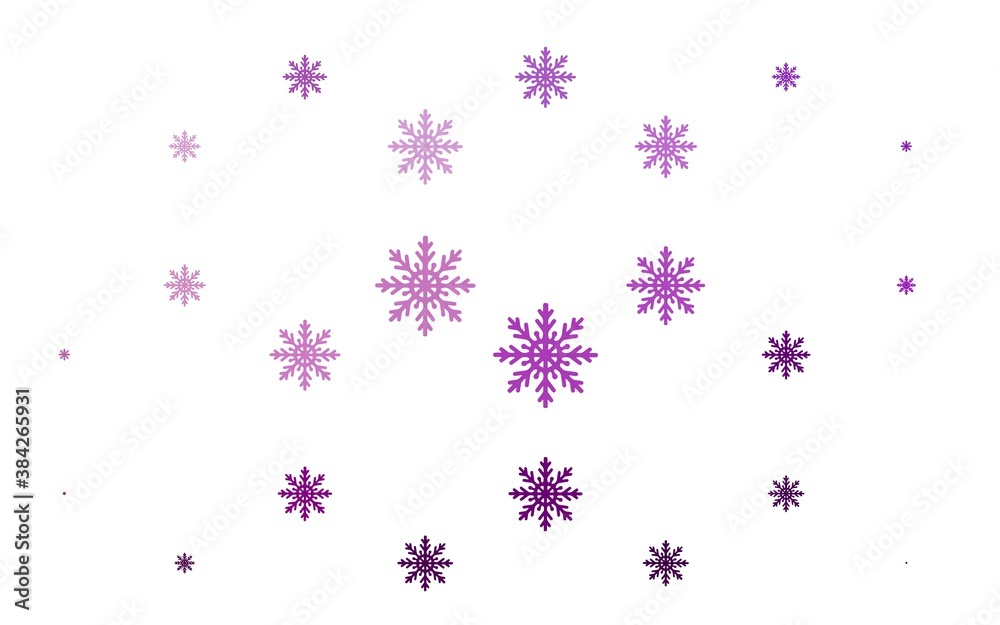 Light Purple vector layout with bright snowflakes. Light Purple vector layout with bright snowflakes.