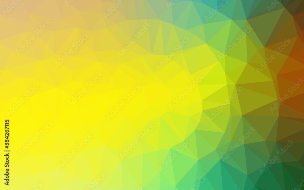 Dark Blue, Yellow vector polygon abstract background.