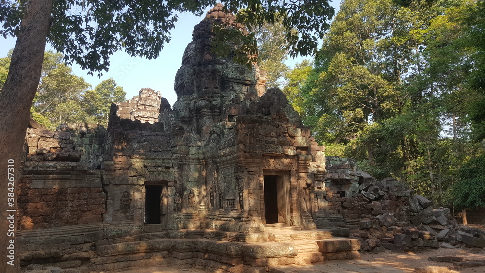 Cambodia.  Ta Som temple.  Buddhist temple that was built at the end of the 12th century, during the reign of Jayavarman VII.  It is located on the territory of the Angkor temple complex.  Siem Reap.