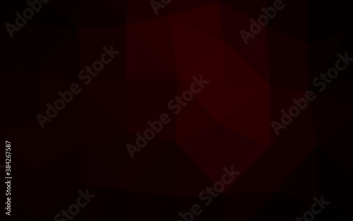 Dark Red vector abstract mosaic background.