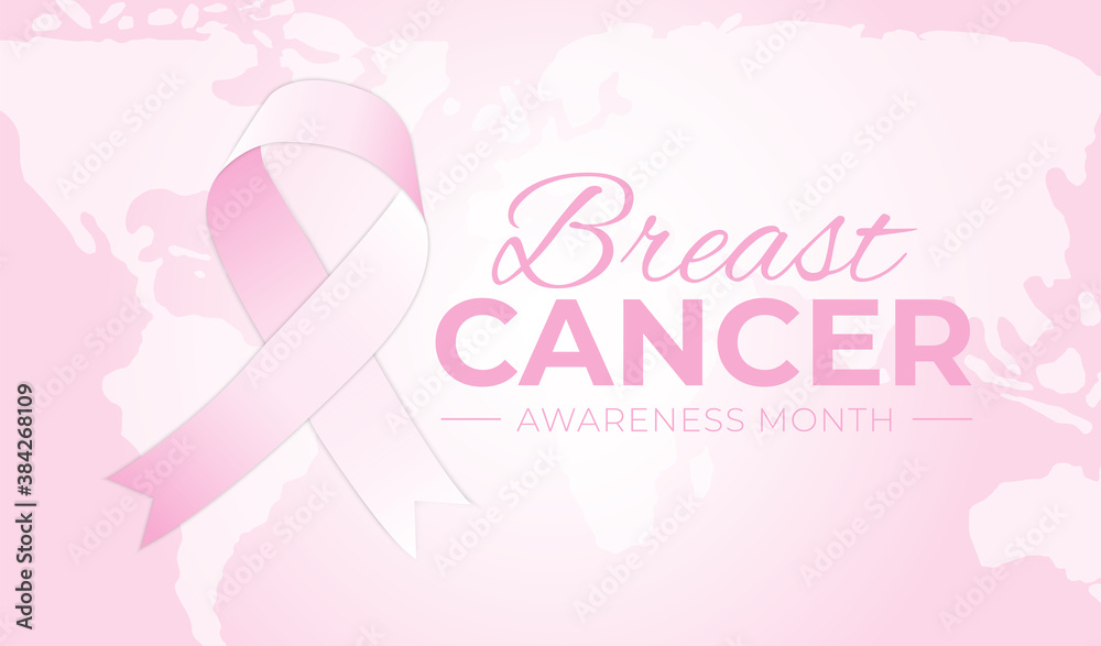 Breast Cancer Awareness Month Background Illustration