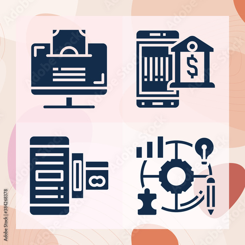 Simple set of technique related filled icons