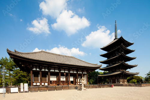 奈良県興福寺金堂と五重塔