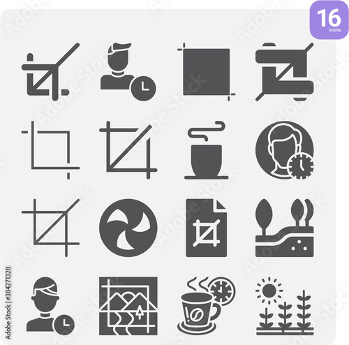Simple set of till related filled icons.