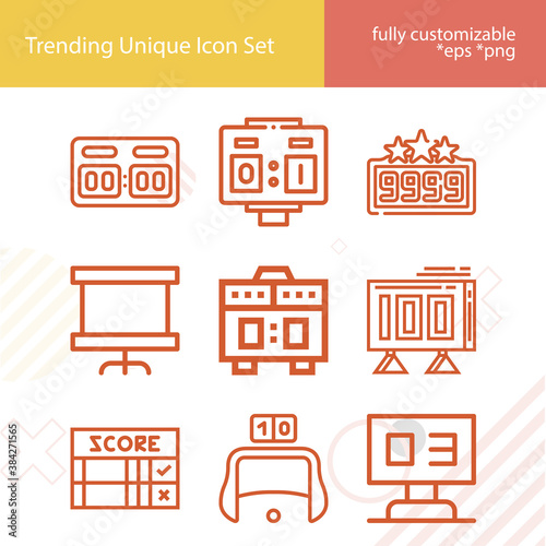 Simple set of favorable related lineal icons.