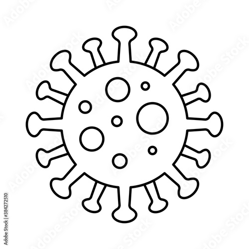 covid19 pandemic particle isolated icon