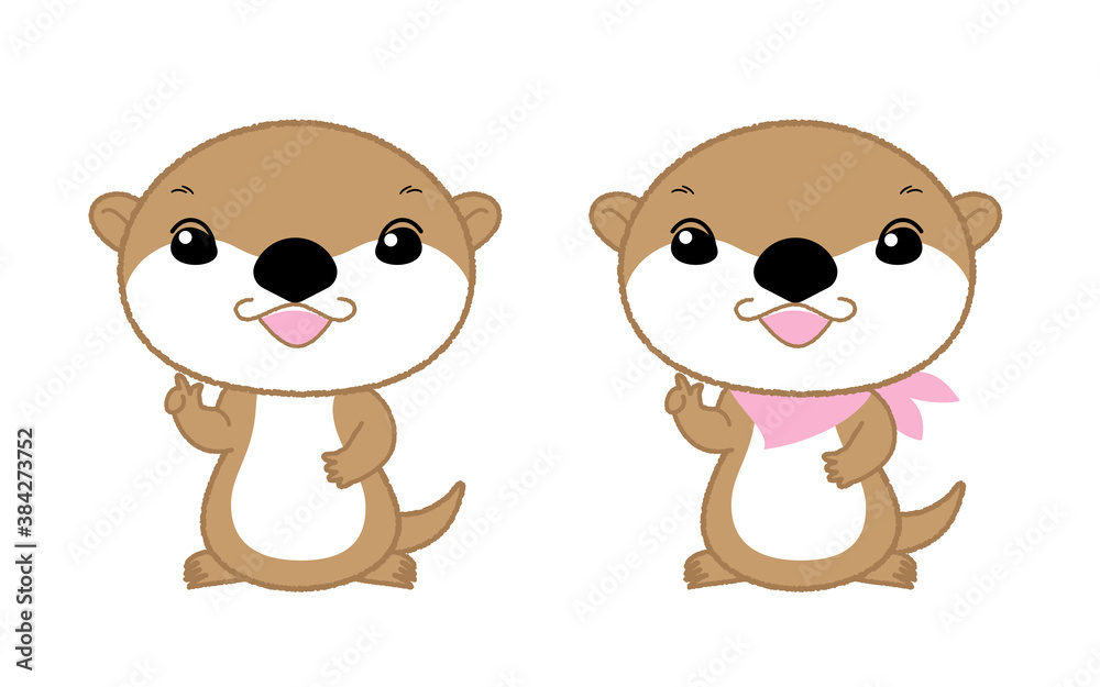 カワウソのイラスト素材 カワウソのイラスト素材