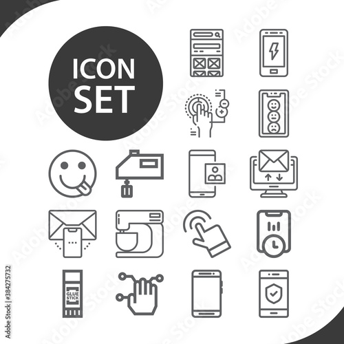 Simple set of buttons related lineal icons.