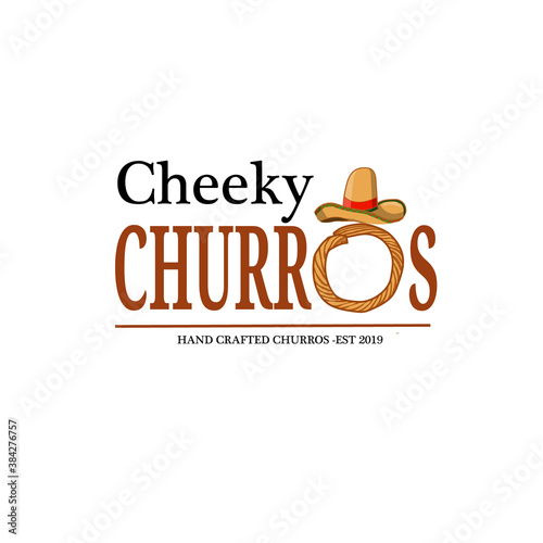 Churros hand drawn logo 
