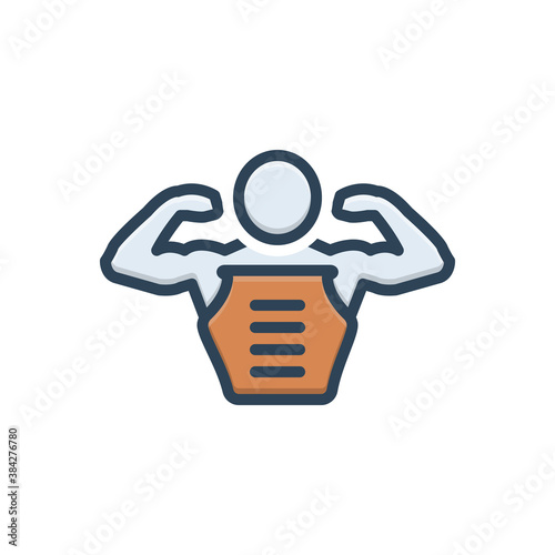 Color illustration icon for pectorals