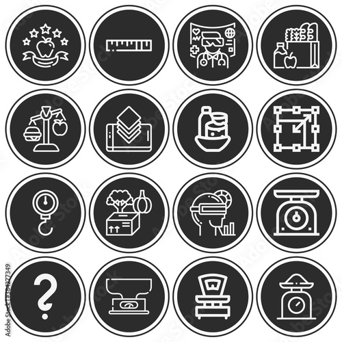 16 pack of truth lineal web icons set