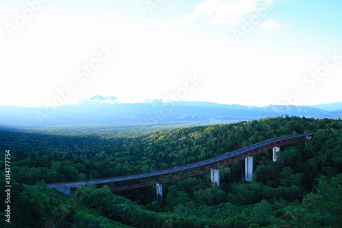 三国峠の朝の松見大橋